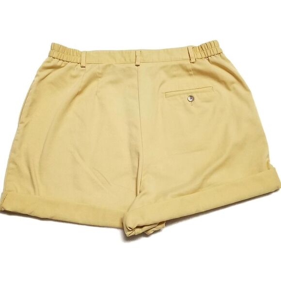 VINTAGE 90s Talbots Yellow High Rise Mom Shorts - Picture 5 of 8
